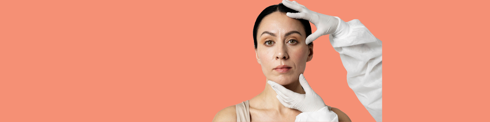 Woman receiving a facial skin assessment